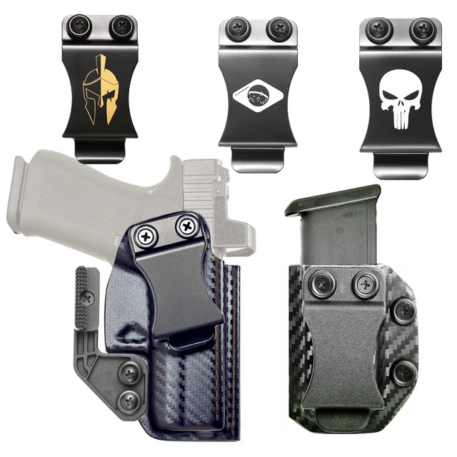 Glock 43X MOS IWB Kydex Holster With Claw, Also Fit 43/43x Red Dot Optics Ready Holster Appendix Concealment Carry For Fat Guys Right Hand Warriorland