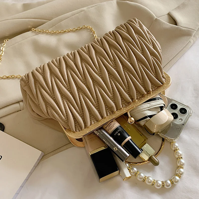 Women Shoulder Bags Prom Clutch Pearl Chain Crossbody Bags Female Totes Pu Leather Handbags And Purse crossbody bag,women handbags,leather shoulder bag,pu crossbody bag