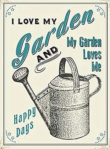 

I Love My Garden Vintage Tin Sign 8X12 Wall Decor-Metal Tin Signs, Home Kitchen Wall Retro Poster Plaque Mural Bar Pub Coffee De