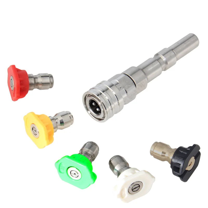 고압 세차건 어댑터 1/4 퀵 커넥트 셀프 락킹 PA 폼 노즐 연장봉 (자동차 세척용)