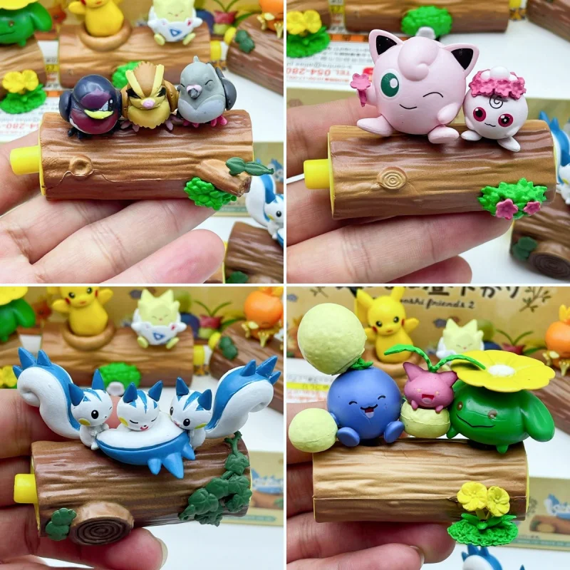 새로운  모델 우정 우드 시리즈 미니어처 장면 그림 Torchic Jigglypuff Pachirisu 인형  장난감 아이 생일 선물