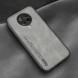 Luxury Magnetic Leather Phone Case with Silicone Protection - Elegant Back Cover for Redmi K30 (Light Gray)