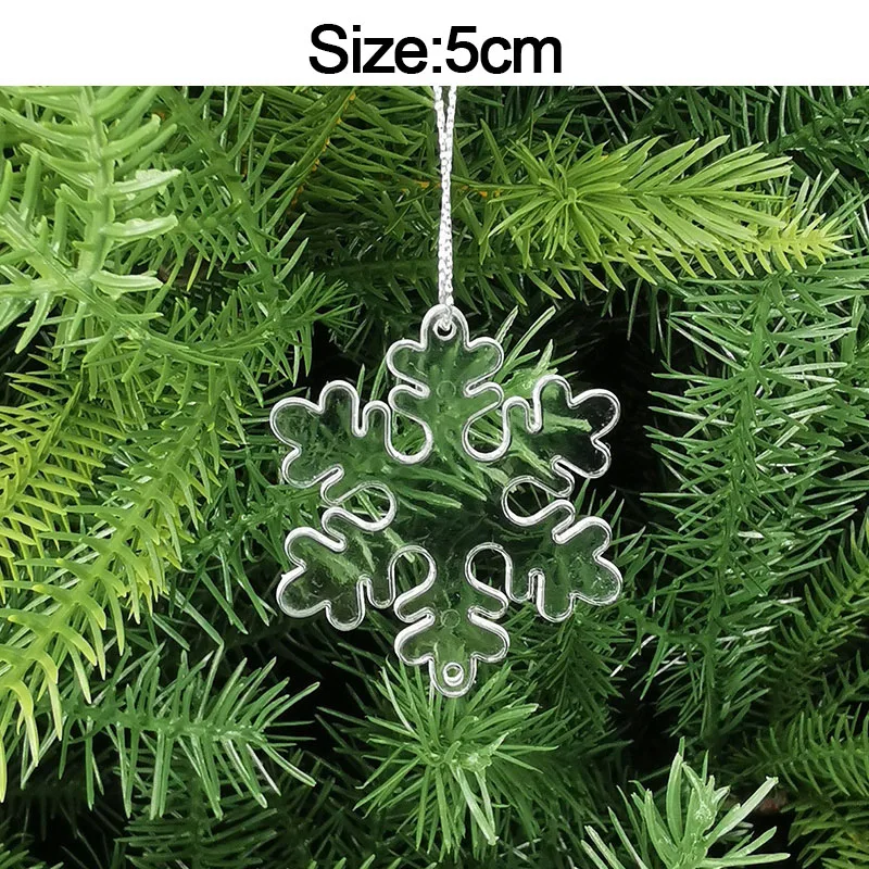 thumbnail image 1 of piezas de adornos navideños para el hogar, adornos acrílicos de cristal, copos de nieve, alce, colgantes para árbol de Navidad, regalo de Año Nuevo 2024, 1 of 5