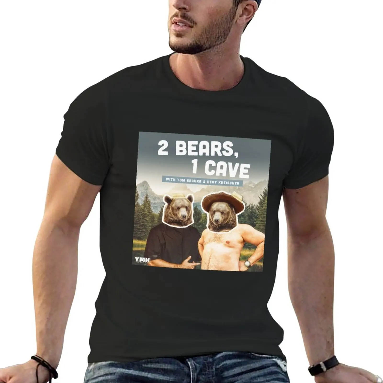 2 Bears 1 Cave - Tom Segura - Bert Kreisher T-Shirt Boys Whites Sweat Shirt Maglietta Da Uomo
