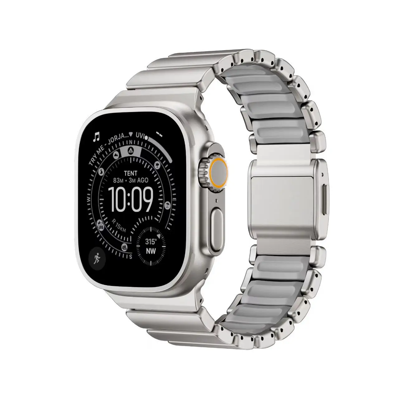 Luminous Titanium Metal Band with Silicone Magnetic Strap
