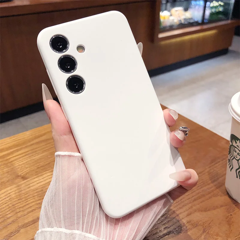 Solid Color Liquid Silicone Shockproof Phone Case with Camera Protection