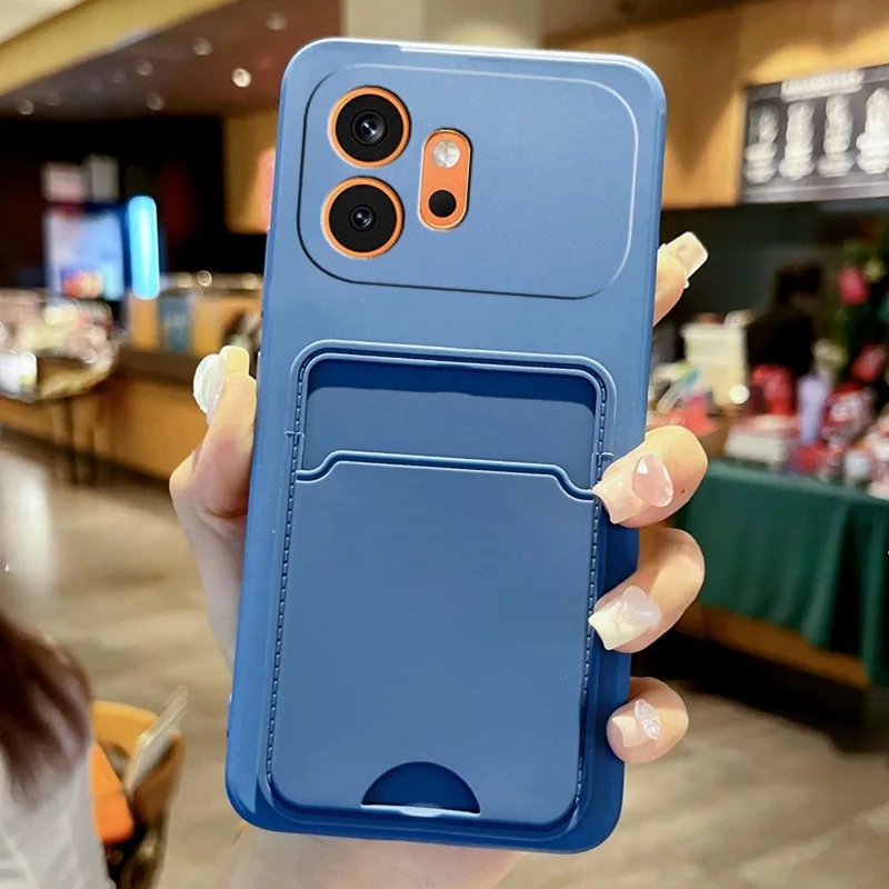 For Honor Silicone Matte Card Slot Wallet Holder with Camera Protection
