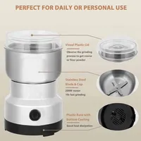 Powerful Home Electric Coffee Bean Grinder Nut Seed Herb Grind Spice Crusher Mill Blender Machine Stainless Steel 2
