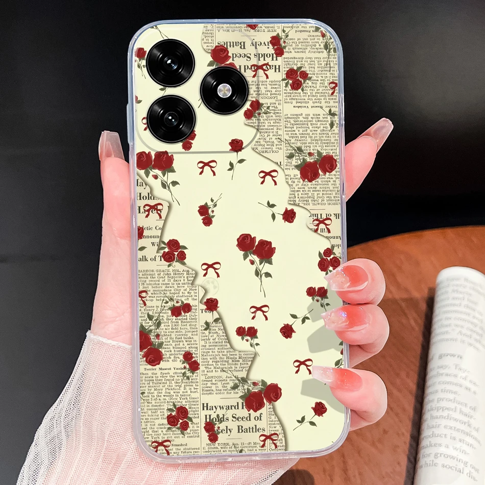 Lovely Animal Cartoon Soft Clear Silicone Phone Case - Lightweight and Durable Cover