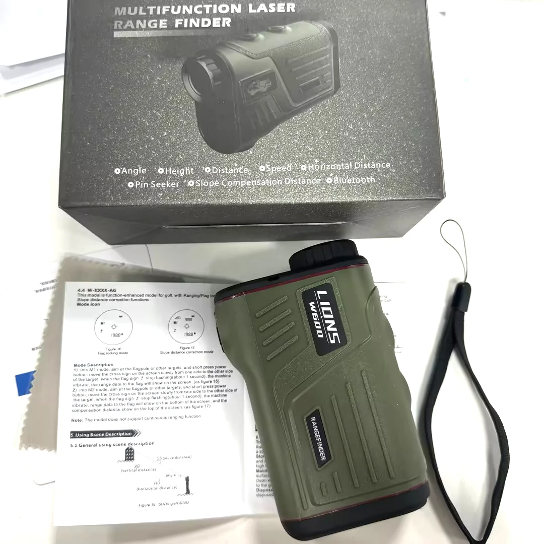 600m Laser Rangefinder for Hunting 6X Magnification Range Finder Speed Measure Distance Meter for Hunting Outdoor Hiking Concert