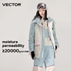 VECTOR Brand Men Women Ski Jacket Winter Warm Windproof Waterproof Ski Suit Outdoor Sports Snowboard Coat Splicing double plate