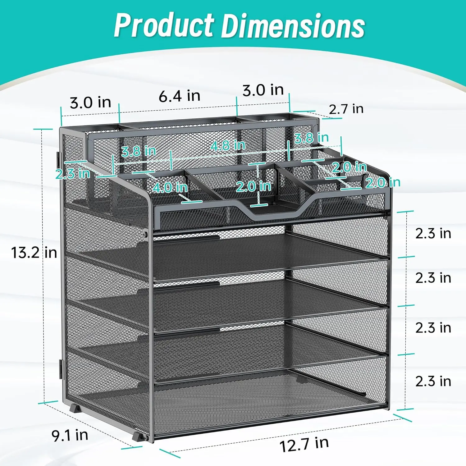 5-Tier Mesh Desk Organizer 2