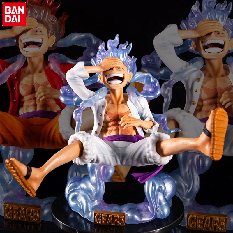19Cm One Piece Anime Figure Luffy Gear 5 Sun God Luffy Nika Pvc Action Figurine Statue Collectible Model Doll Kids Toys