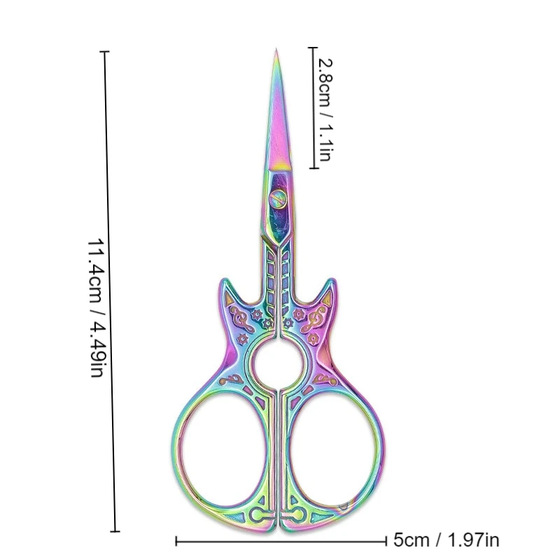 Sewing scissors 1PC Stainless Steel Vintage Guitar Pattern Tailor Scissors