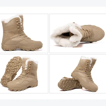 Ankle Winter Warm Shoes Climbing Boots Climbing Hiking Shoes Men Women Desert Snow Boots Durable Training Shoes Ankle Boots 6