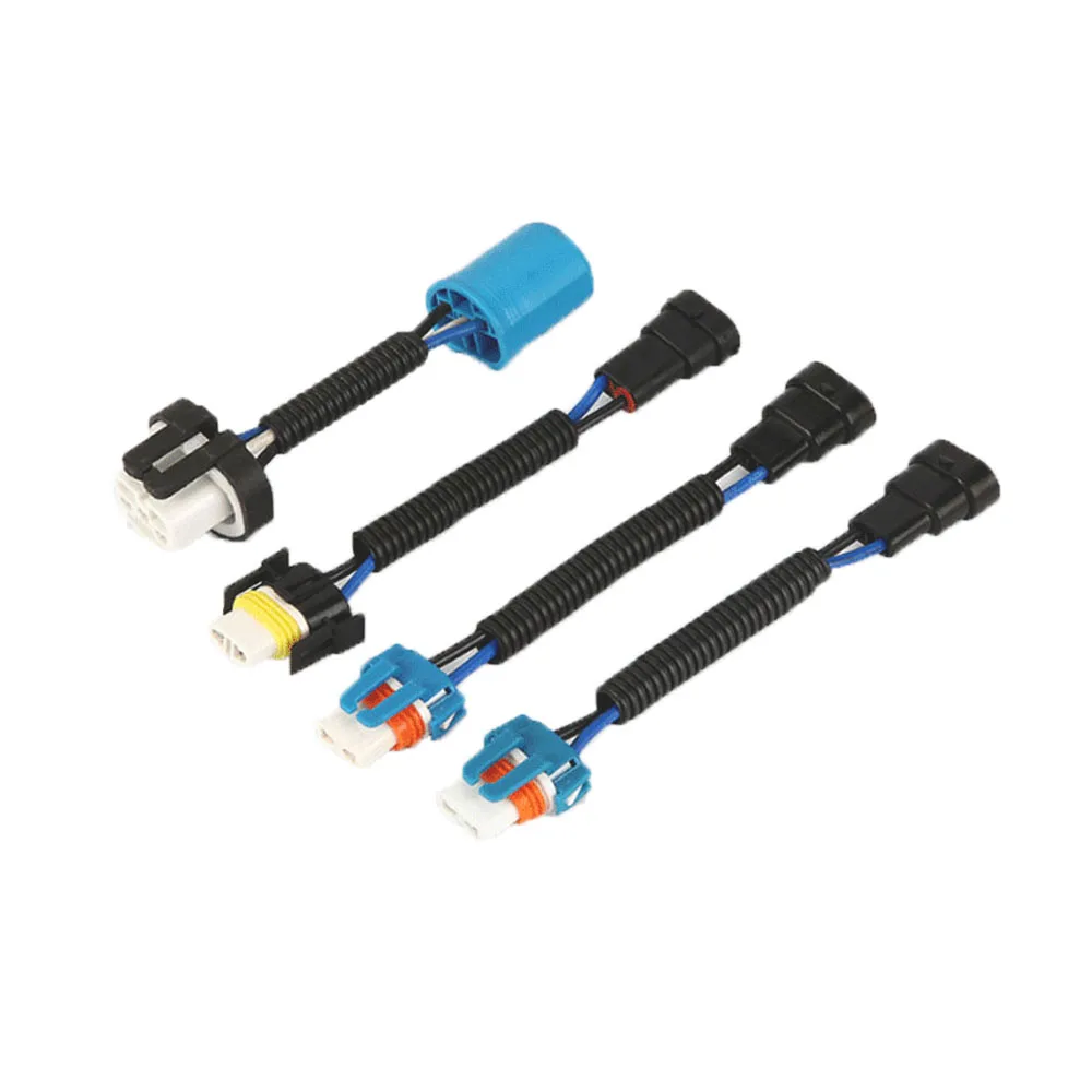 2pcs Male Female Socket 9004 9005 9006 H11 Adapter Connector Fits Hid