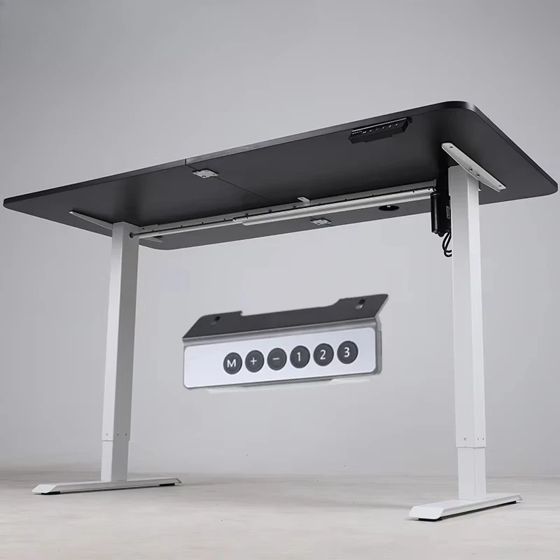 Bureau de jeu sur pied électrique à moteur unique, hauteur réglable, pour ordinateur de bureau, tables assises, bureau de travail moderne
