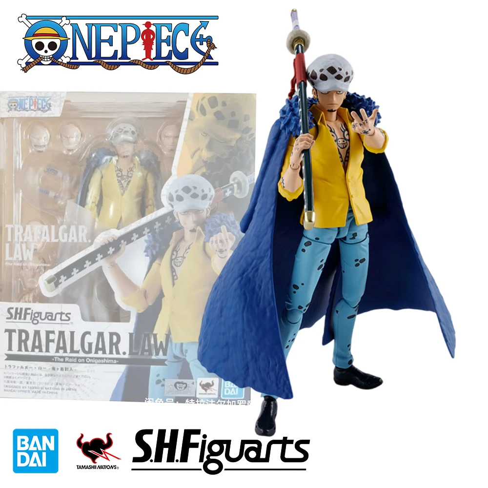 

Bandai оригинальный цельный S.H. Фигуртс Трафальгар д. Экшн-фигурки из аниме «Water Law The Raid On Onigashima», игрушечные модели, подарки
