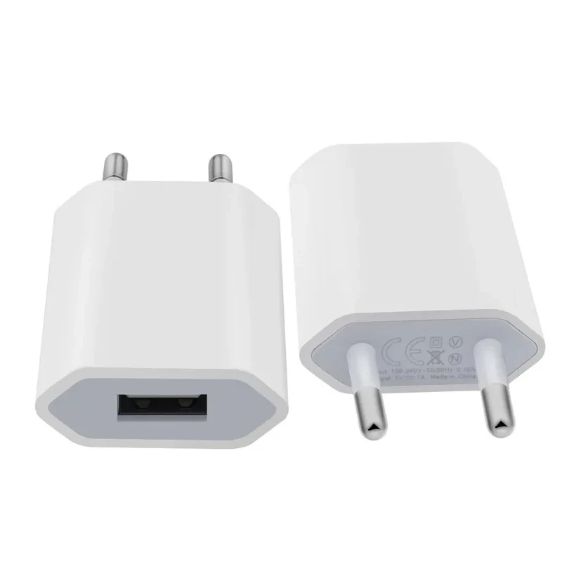 상자 포함 USB 벽 충전기 AC 전원 어댑터, A1400, A1385, 미국 EU 플러그, 5W, i7 8 XR XS 11 충전기용, AAAAA 품질, 28g, 10 개