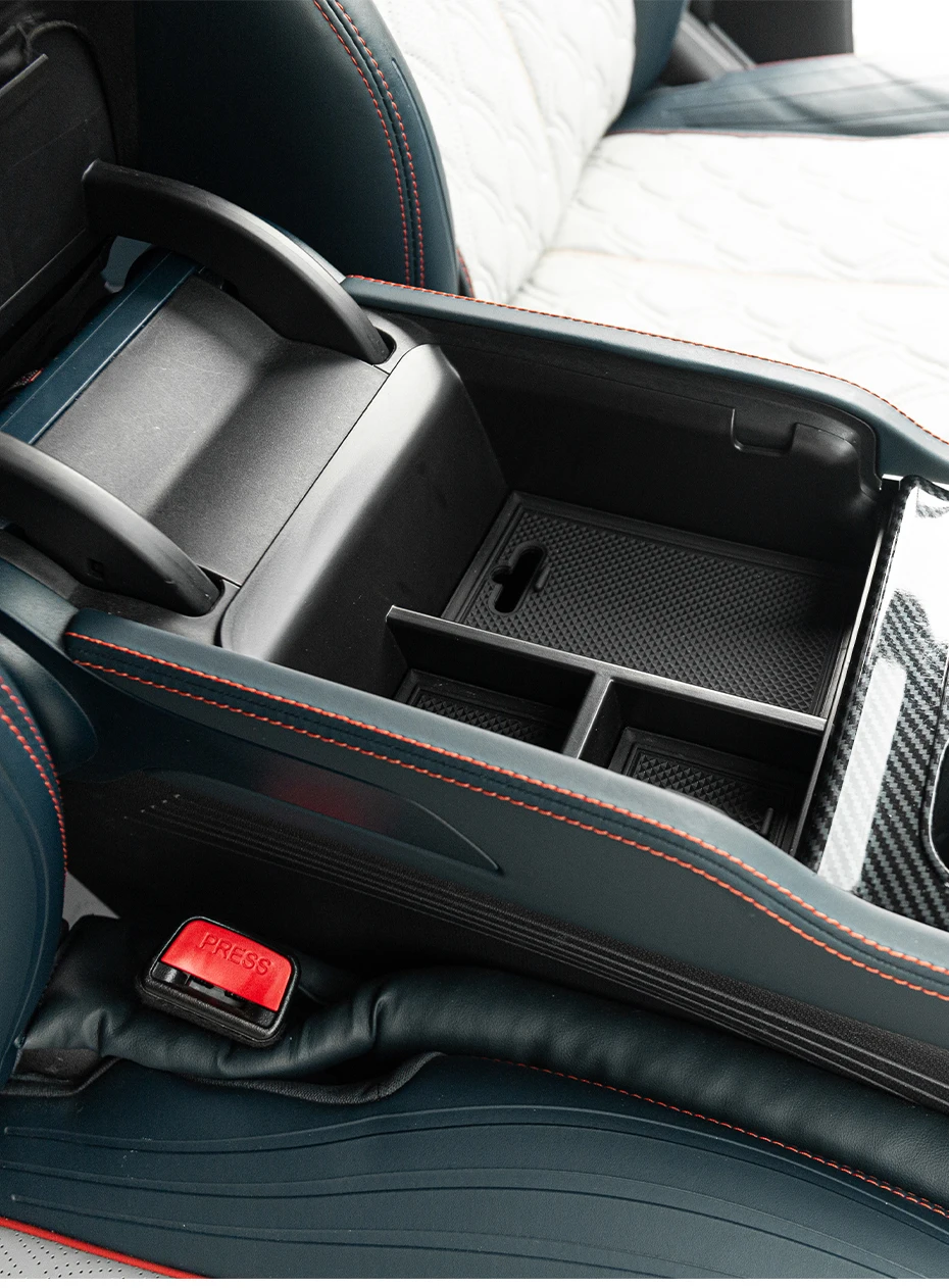 Upgraded Center Console Storage Box Thickened For BYD Atto 3 Yuan Plus 2022 2023 Armrest Box Storage ABS Tray Atto3 Accessories