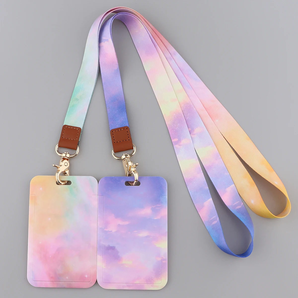 Ransitute R2808 Minimalistic Color Rendering Lanyard Card ID Holder Car KeyChain ID Card Pass Phone Badge Keyring Holder Jewelry badge holder badge holder keychain car keychain
