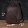 Leather Backpack Men's Backpack Top Layer Cowhide Computer Bag Large Capacity Hiking Bag Retro Travel Bag Fashion Schoolbag 6