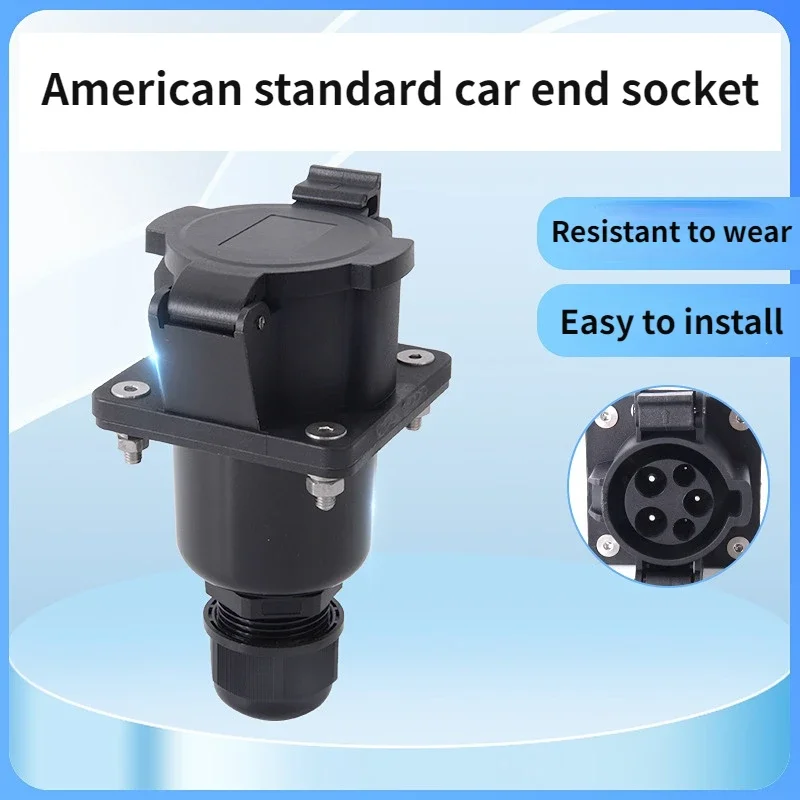 Wholesale American standard SAE J1772 extension cable charging seat cover 60A straight into the American standard socket