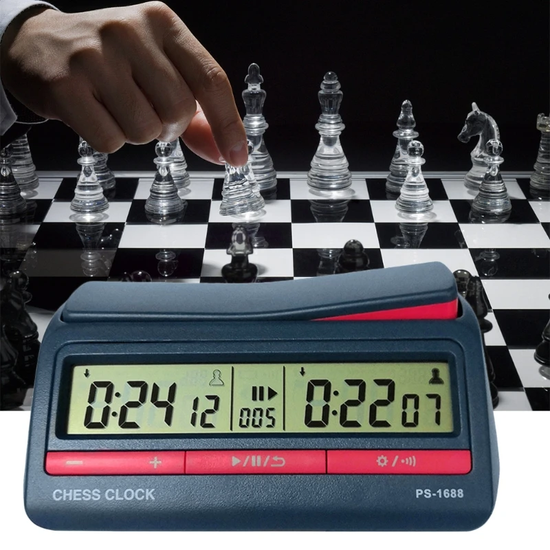 Advanced Chess Clock Professional Chess Digital Timer I-go Count Up Down Alarm Watch Board Game Competition Hour Meter Stopwatch chess timer