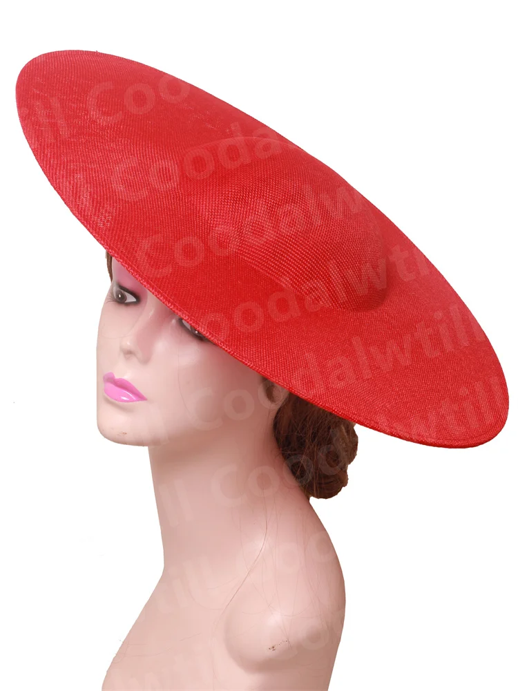40CM Große Fascinator Basis DIY Haar Zubehör Hut Frauen Derby Hochzeit Kopfschmuck Damen Kirche Rennen Maillinery Kappe Liefert – Detail 29