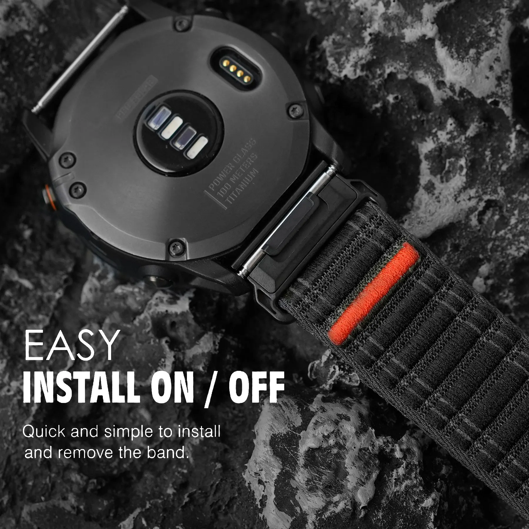Quick Fit Wave Nylon Strap - Durable Wristband in Multiple Sizes