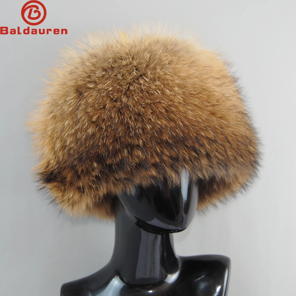 New Style Brand Natural Fox Fur Beanies Women Winter Warm