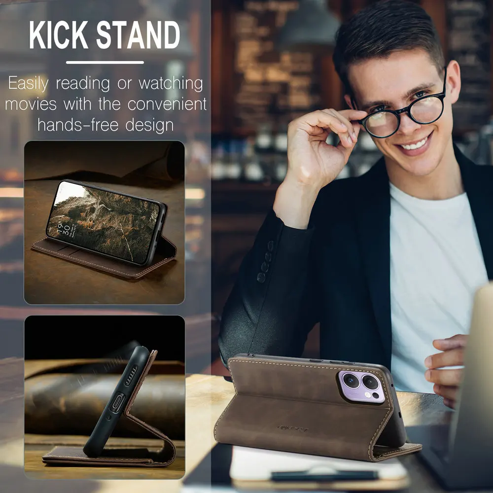Luxury Leather Magnetic Book Case
