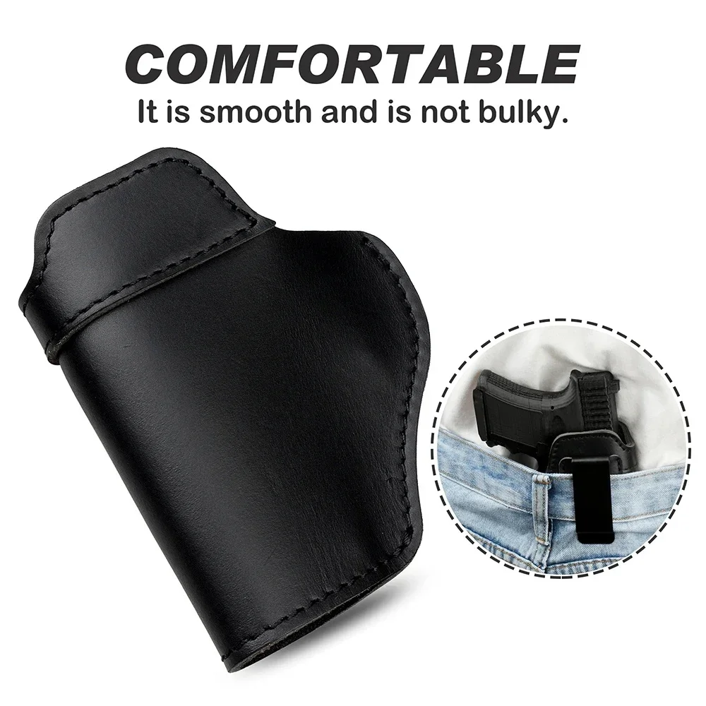 Pistol Holster Tactical Leather IWB for Glock 17 19 43X Sig P365 9mm Hunting