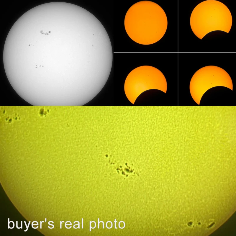 Fixed diameter 50mm to 225mm Aluminum alloy Solar Filter Sun Film Membrane 5.0Lens Astro astronomical Telescope Bard Film Baade 6