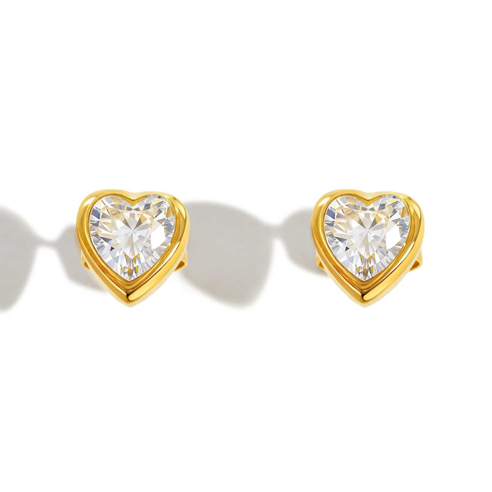 Orecchini A Perno Donne Cuore Con Zirconia - Piccoli Orecchini Cartilagine In Argento, Ipoallergenici, Regalo Compleanno O Natale
