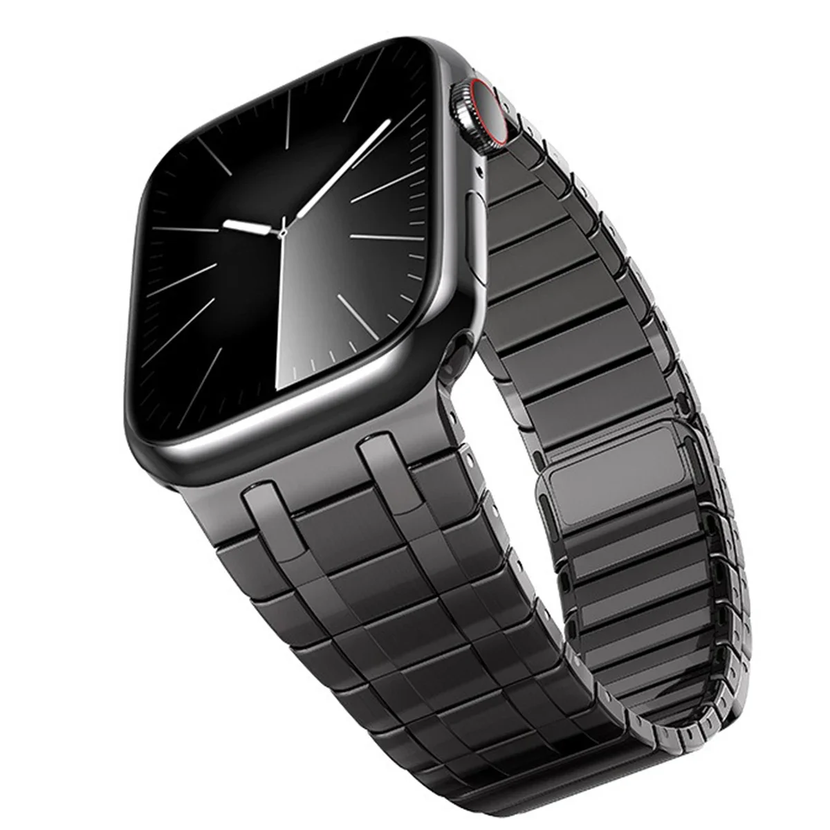 سوار مغناطيسي من الفولاذ المقاوم للصدأ لساعة أبل 4...