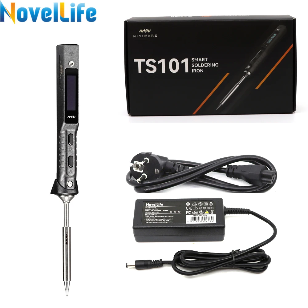 Original TS101 Digital Soldering Iron Adjustable Temperature USB Solder  Station with 24V 3A Power Supply Kit Mini TS100 Upgrade AliExpress