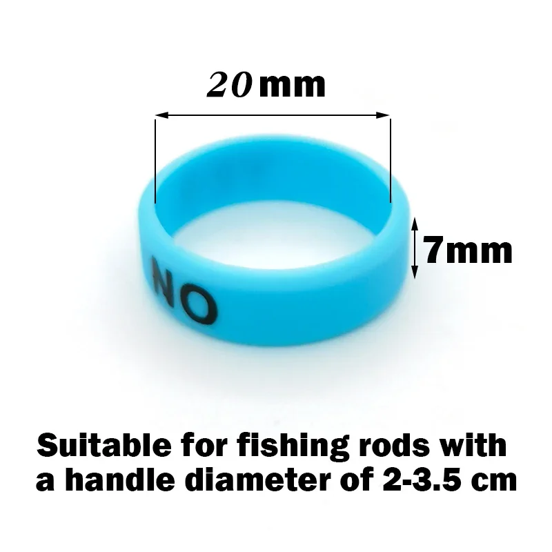 Fishing Tools Fishing Rod Handle Protective Case Lure Silica gel Rod Clip O-shaped Ring Protector Random Color Tackle Anti-Slip Ring 10pcs