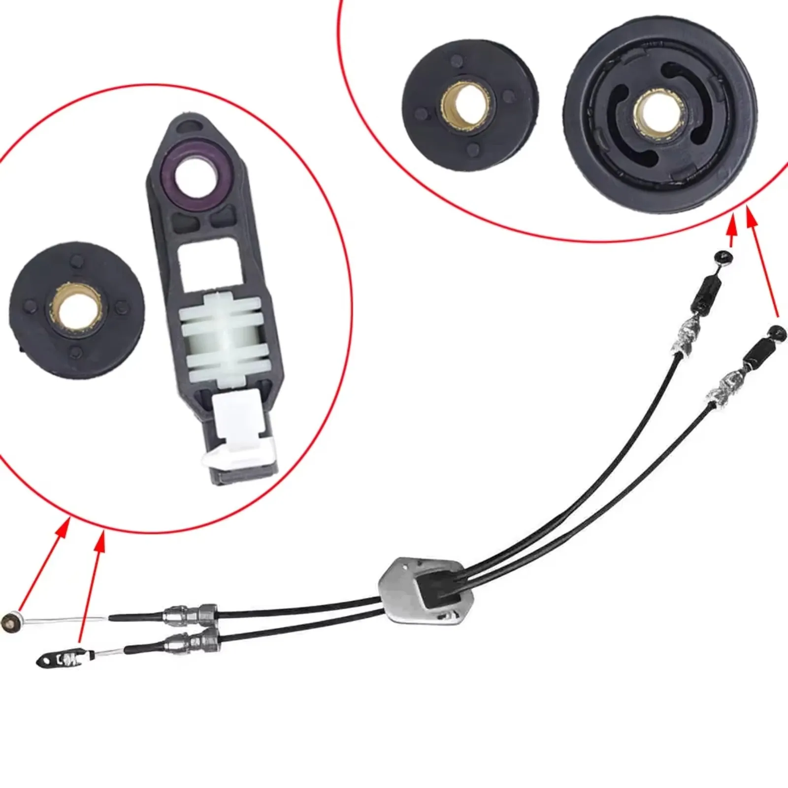Car Manual Gearbox Shift Cable Linkage Control Bush Shifter Lever Connect Rod Bushing For Nissan Sentra B15 2001 2002 2003- 2006
