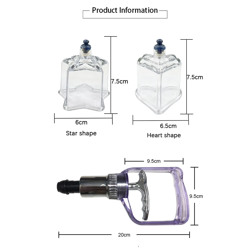 New Design 10 PCS Love-star Shape Suction Cup Plastic Vacuum Cupping Device Cupping Massage Cupping Therapy Set Cans for Massage 5