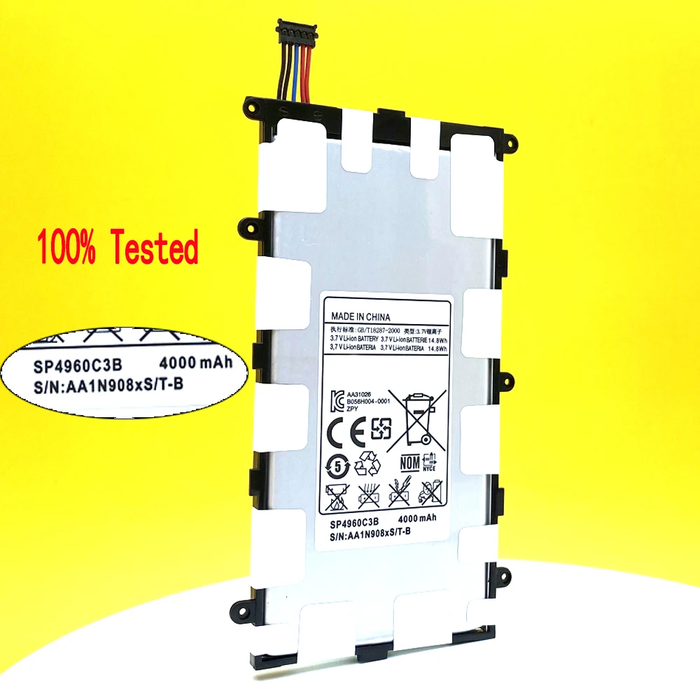 NEW SP4960C3B Tablet Battery For Samsung Galaxy Tab 2 7.0/7.0 Plus GT-P3100 P3100 P3110 P6200 With Tracking Number +Tools