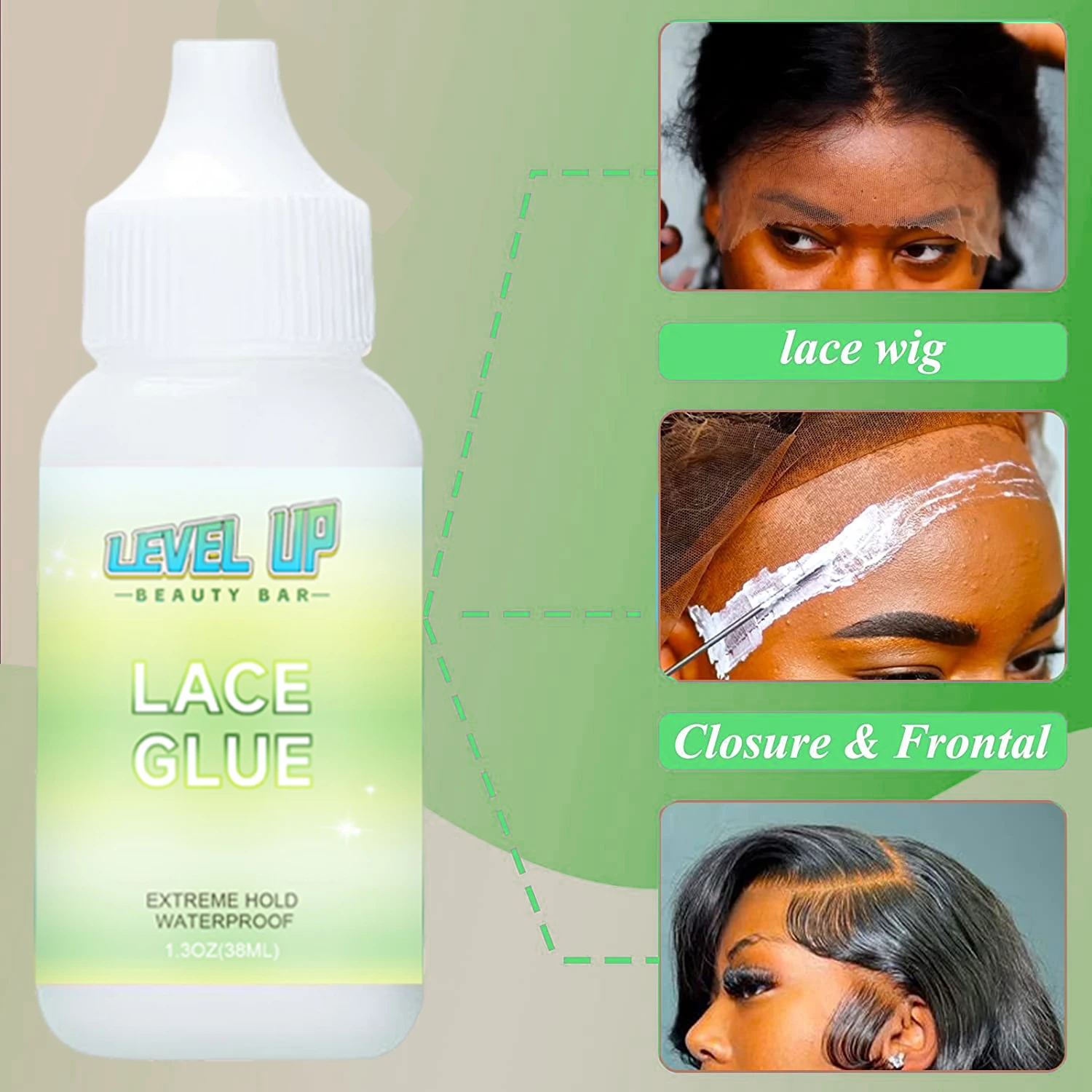 Lace Glue For Wigs Waterproof Super Hold Clear Wig Adhesive Invisble