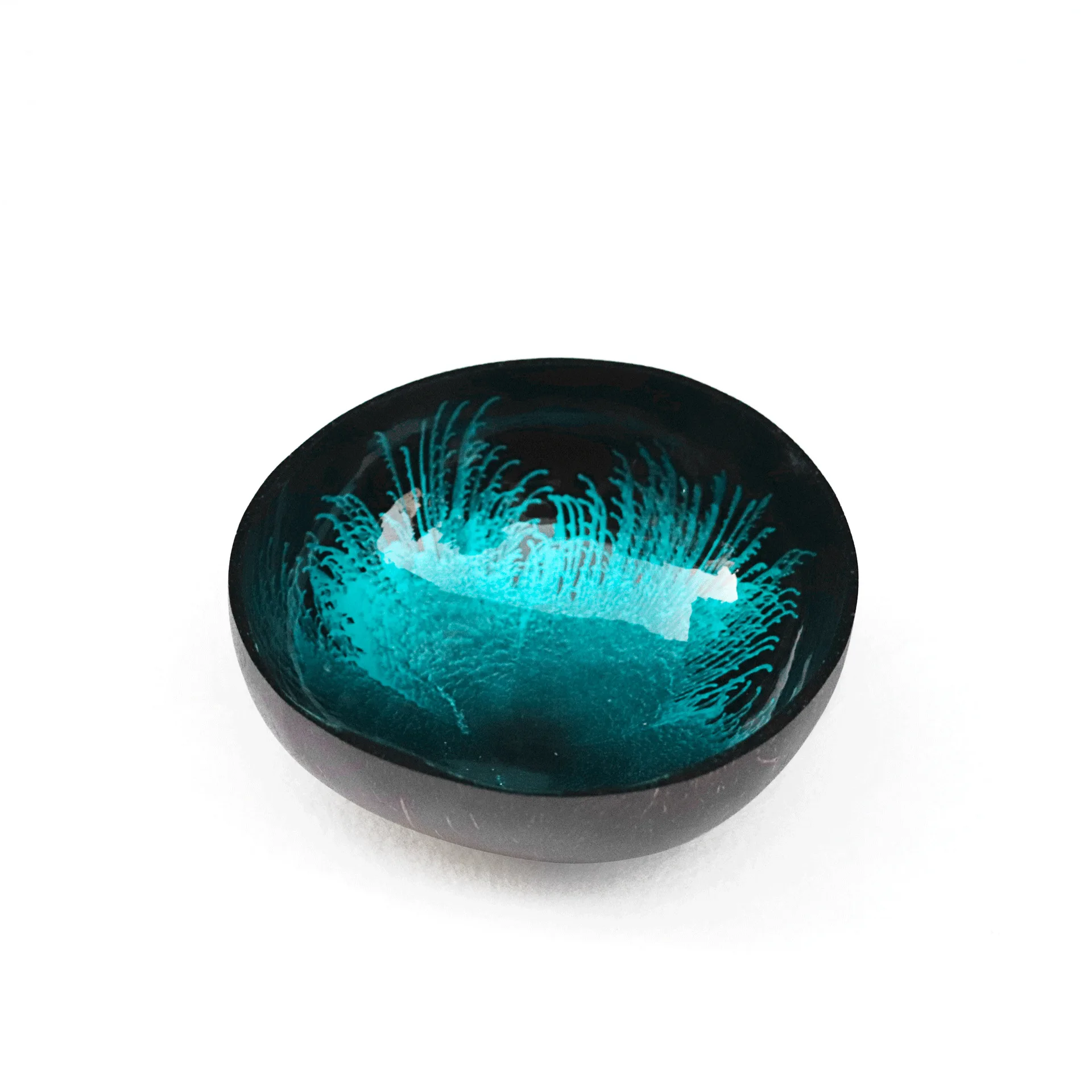 Natural Superior Coconut Bowl Splash Ink Coconut Shell Candy Storage Bowl Container Desk Ornament Creative Handicraft Decoration 5