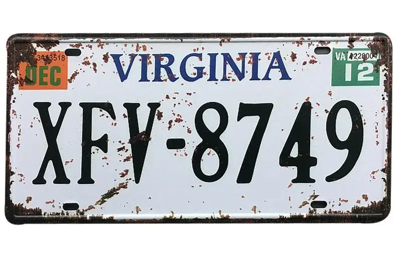 

American Car Metal License Plate Vintage Home Decor Tin Sign Bar Pub Garage Decorative Metal Sign Metal Painting Plaque-4