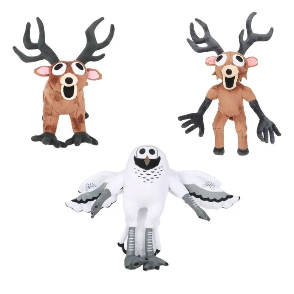 99 Nights in The Forest Cartoon Milu Deer Soft PP Cotton Game Peripheral Stuffed Doll Collection Fluffy Crouching Reindeer