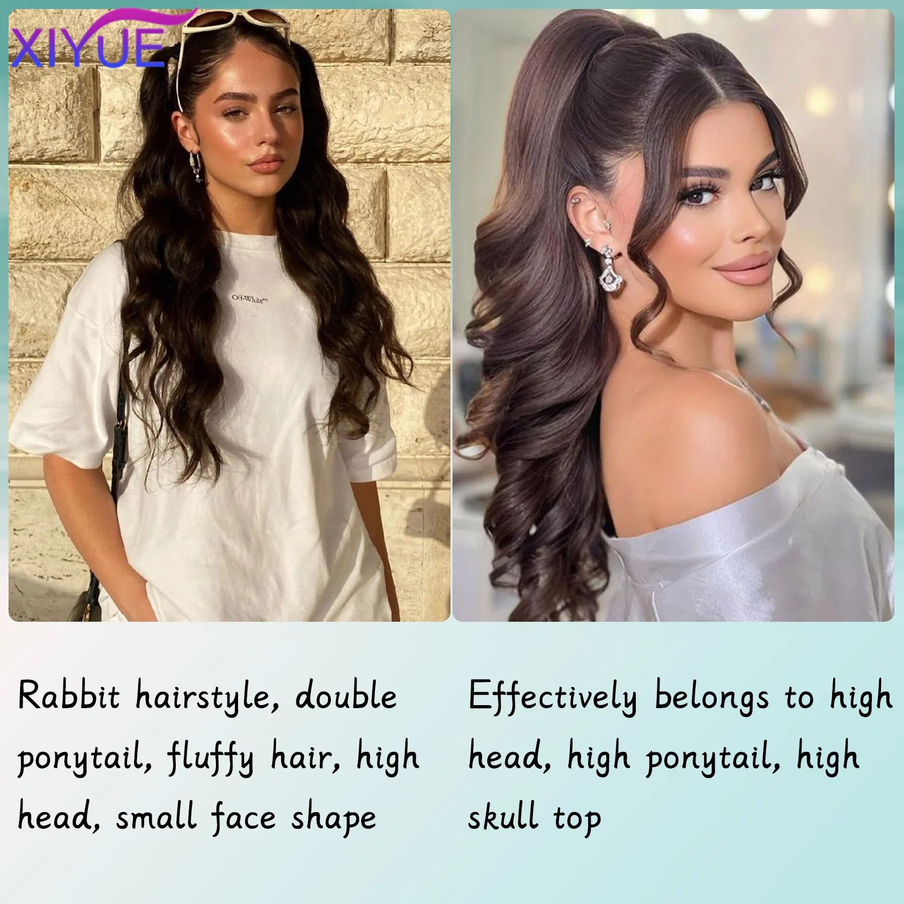 Synthetic Long Straight Claw Clip On Ponytail Hair Extensions 45cm Heat Resistant Pony Tail Hair piece For Women Daily Party