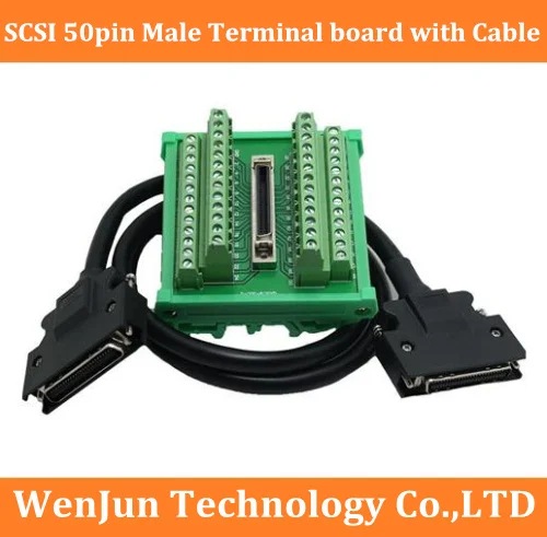 

High Quality SCSI 50pin Male terminal block with Data Cable CN1 50-pinTerminal board Servo SCSI 50-pin data cable