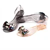 Female Clear Jelly Flats, Peep Toe Shoes Colorful Luxury Crystal Chaussures Soft PVC Slip-Ons, Daily Casual, Anti-Slip Flattie 5