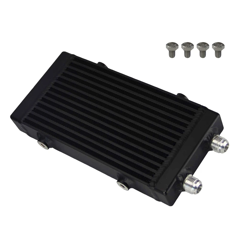 Universal Small Bar and Plate Dual Pass Oil Cooler Core:9.5"x5.5"x1.58" oil cooler kit