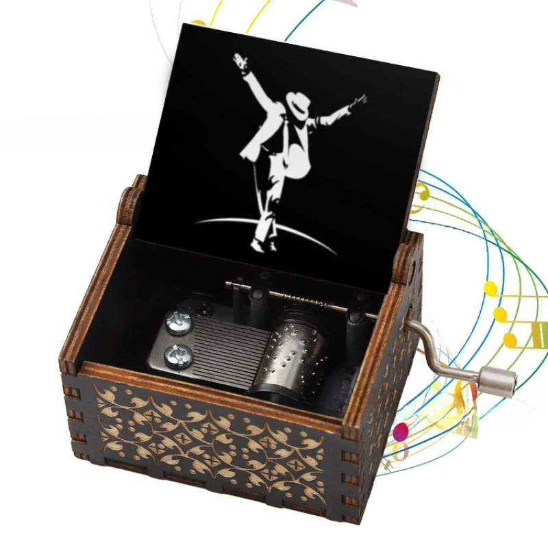 Theme Music Box Christmas Character Anime Movie Boy Toy Hand Crank Decoration Cartoon Wooden Jewelry Holiday Birthday Gift 2